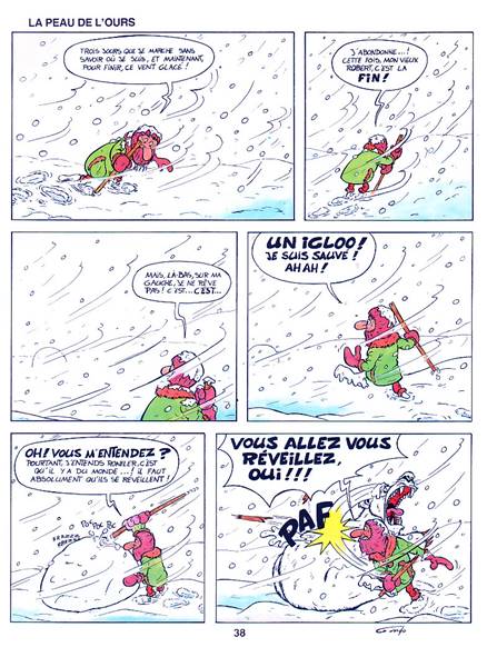 planche bandes dessinées sur le pôle nord