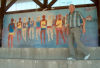 coureurs peint sur mur