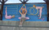 gymnastique reproduit sur un mur peint