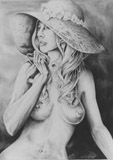 femme nue au crayon