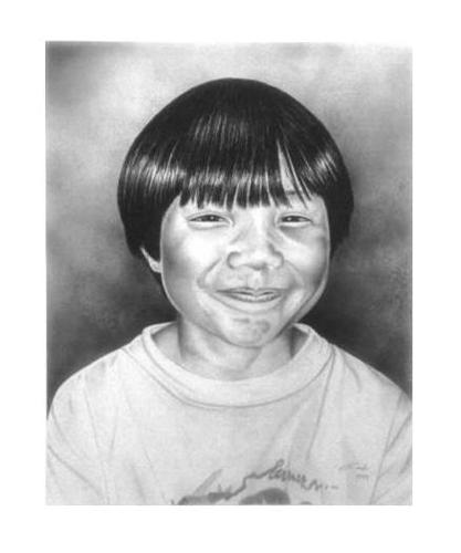 portrait d'un gamin au crayon