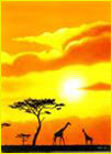 peinture sur la savane africaine