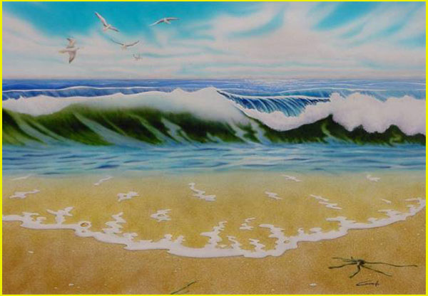les vagues de la mer sur la plage
