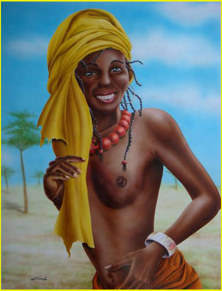 femme africaine dans la savane