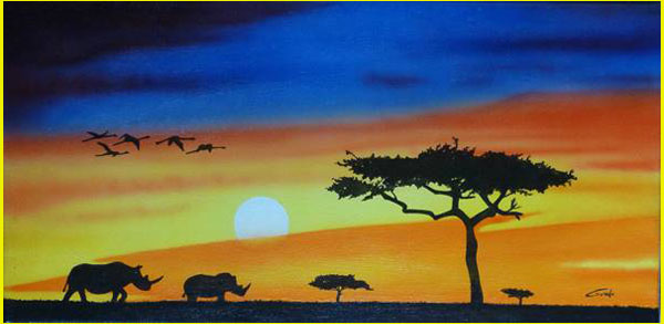 animaux dans la savane africaine